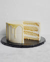 Vanilla Cake with White Chocolate Ganache